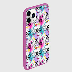 Чехол iPhone 11 Pro матовый ХО-ХО мем, цвет: 3D-фиолетовый — фото 2