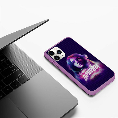 Чехол iPhone 11 Pro матовый Poster Euphoria / 3D-Фиолетовый – фото 3