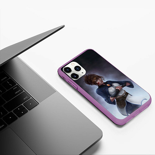 Чехол iPhone 11 Pro матовый Красотка Марси / 3D-Фиолетовый – фото 3