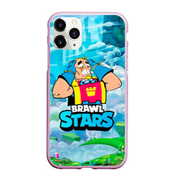 Чехол iPhone 11 Pro матовый ГРОМ ИСПУГАЛСЯ BRAWL STARS, цвет: 3D-розовый