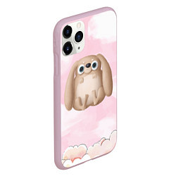 Чехол iPhone 11 Pro матовый Большой забавный заяц, цвет: 3D-розовый — фото 2