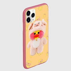 Чехол iPhone 11 Pro матовый УТКА УТЯ ЛАЛАФАНФАН, цвет: 3D-малиновый — фото 2