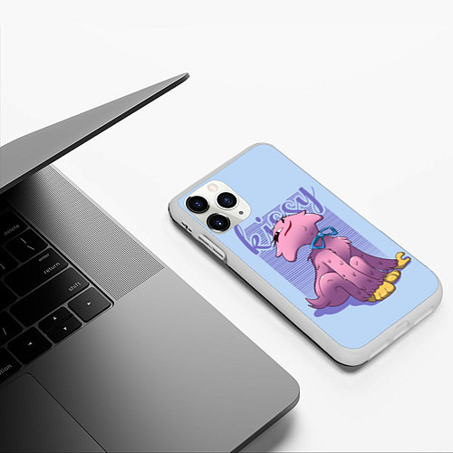 Чехол iPhone 11 Pro матовый Cat Kissy / 3D-Белый – фото 3