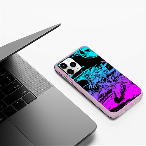 Чехол iPhone 11 Pro матовый XIAO ГЕНШИН ИМПАКТ / 3D-Розовый – фото 3