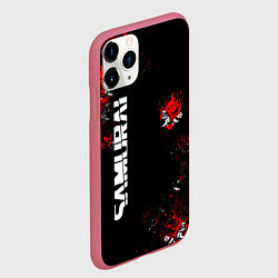 Чехол iPhone 11 Pro матовый КИБЕРПАНК 2077 SAMURAI CYBERPUNK 2077, цвет: 3D-малиновый — фото 2