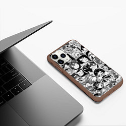 Чехол iPhone 11 Pro матовый AHEGAO - АХЕГАО, цвет: 3D-коричневый — фото 2