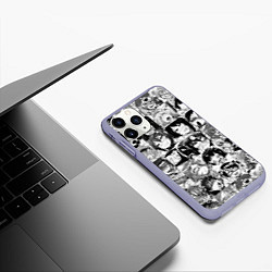 Чехол iPhone 11 Pro матовый AHEGAO - АХЕГАО, цвет: 3D-светло-сиреневый — фото 2