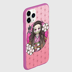 Чехол iPhone 11 Pro матовый НЕЗУКА ЦВЕТУЩАЯ САКУРА, цвет: 3D-фиолетовый — фото 2