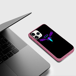 Чехол iPhone 11 Pro матовый WALHALLA TEAM NEON LOGO TOKYO REVENGERS, цвет: 3D-малиновый — фото 2