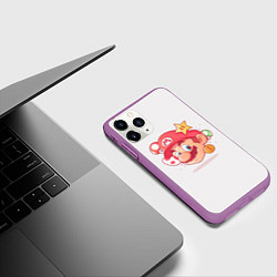Чехол iPhone 11 Pro матовый Милаха Марио, цвет: 3D-фиолетовый — фото 2