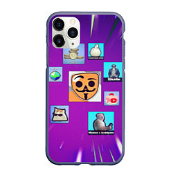 Чехол iPhone 11 Pro матовый Babl Kvas Items, цвет: 3D-серый