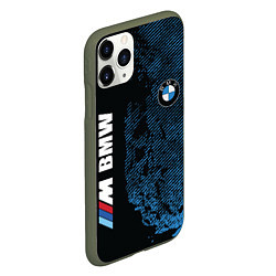 Чехол iPhone 11 Pro матовый BMW M Series Синий Гранж, цвет: 3D-темно-зеленый — фото 2