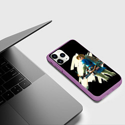 Чехол iPhone 11 Pro матовый Линк с луком, цвет: 3D-фиолетовый — фото 2