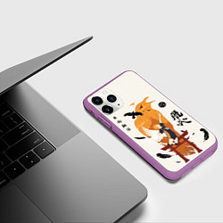 Чехол iPhone 11 Pro матовый Волейбол Fly High Hinata, цвет: 3D-фиолетовый — фото 2
