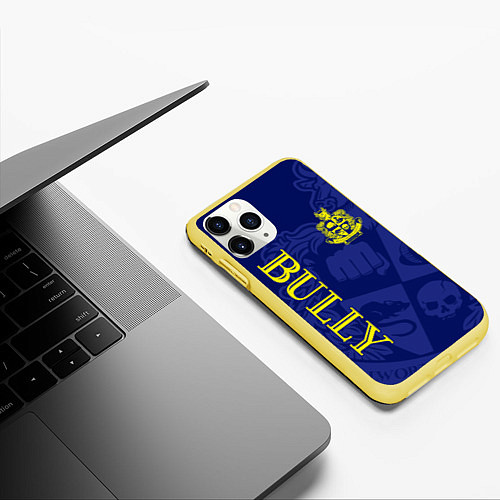 Чехол iPhone 11 Pro матовый Bully - Bullworth Academy / 3D-Желтый – фото 3