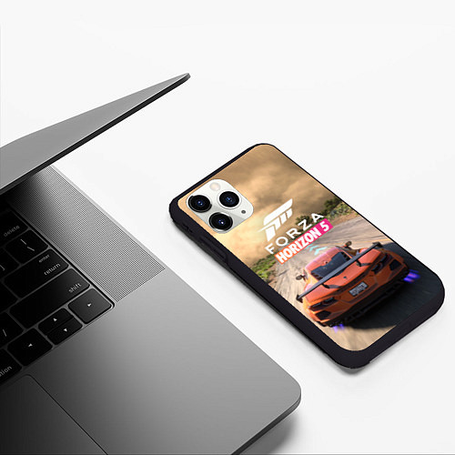 Чехол iPhone 11 Pro матовый Forza Horizon 5 Игра / 3D-Черный – фото 3