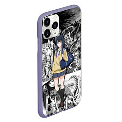 Чехол iPhone 11 Pro матовый Mieruko-chan, цвет: 3D-серый — фото 2