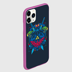 Чехол iPhone 11 Pro матовый Оружие Линка, цвет: 3D-фиолетовый — фото 2