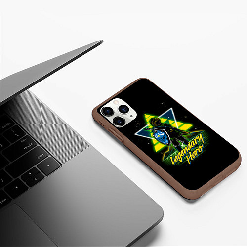 Чехол iPhone 11 Pro матовый Легендарный герой / 3D-Коричневый – фото 3