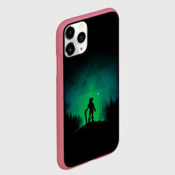 Чехол iPhone 11 Pro матовый Линк на холме, цвет: 3D-малиновый — фото 2