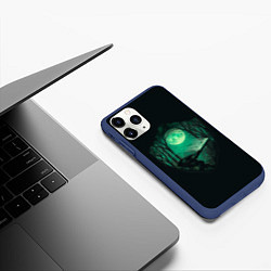 Чехол iPhone 11 Pro матовый Линк в щите, цвет: 3D-тёмно-синий — фото 2