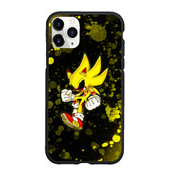 Чехол iPhone 11 Pro матовый SONIC EXE Краски, цвет: 3D-черный
