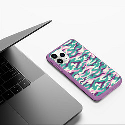 Чехол iPhone 11 Pro матовый Камуфляж Модный, цвет: 3D-фиолетовый — фото 2