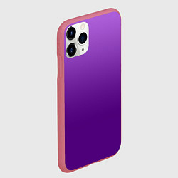 Чехол iPhone 11 Pro матовый Красивый фиолетовый градиент, цвет: 3D-малиновый — фото 2