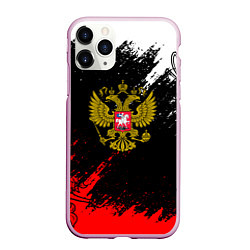 Чехол iPhone 11 Pro матовый Russia Патриот Герб, цвет: 3D-розовый