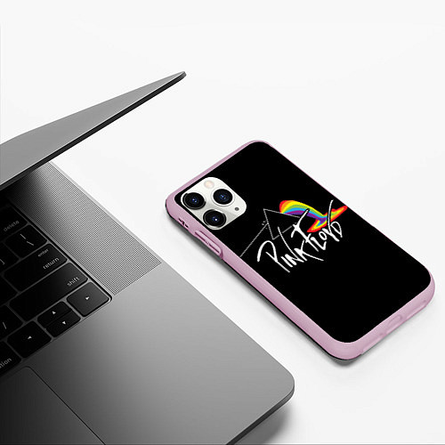 Чехол iPhone 11 Pro матовый PINK FLOYD - ПИНК ФЛОЙД ЛУЖА / 3D-Розовый – фото 3