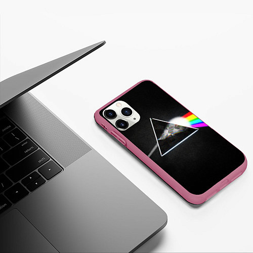 Чехол iPhone 11 Pro матовый PINK FLOYD - ПИНК ФЛОЙД ГЛИТЧ / 3D-Малиновый – фото 3