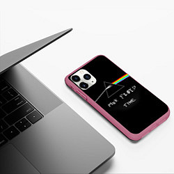 Чехол iPhone 11 Pro матовый PINK FLOYD TIME ПИНК ФЛОЙД ЛОГОТИП, цвет: 3D-малиновый — фото 2