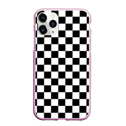 Чехол iPhone 11 Pro матовый Chess Squares Cubes, цвет: 3D-розовый