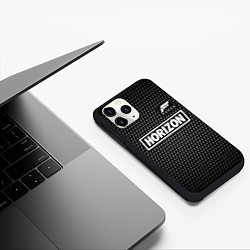 Чехол iPhone 11 Pro матовый FORZA HORIZON - Карбон, цвет: 3D-черный — фото 2