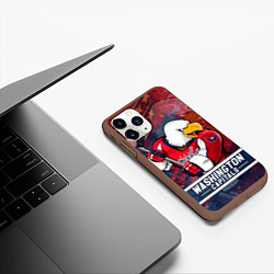 Чехол iPhone 11 Pro матовый Вашингтон Кэпиталз Washington Capitals, цвет: 3D-коричневый — фото 2