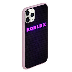 Чехол iPhone 11 Pro матовый ROBLOX NEON LOGO ИГРА РОБЛОКС, цвет: 3D-розовый — фото 2