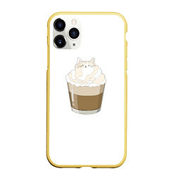 Чехол iPhone 11 Pro матовый Catuccino, цвет: 3D-желтый