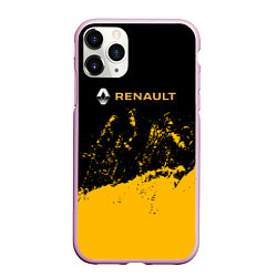 Чехол iPhone 11 Pro матовый Renault гранж, цвет: 3D-розовый