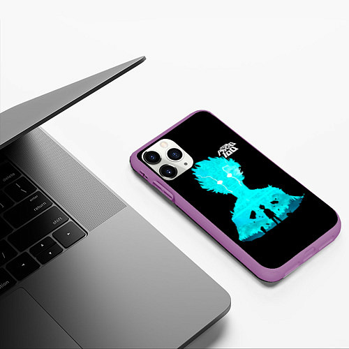 Чехол iPhone 11 Pro матовый Моб Психо 100 Шигео / 3D-Фиолетовый – фото 3