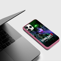 Чехол iPhone 11 Pro матовый Dying Light: Stay Human - логово зомби, цвет: 3D-малиновый — фото 2