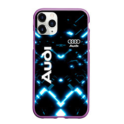 Чехол iPhone 11 Pro матовый Audi Neon, цвет: 3D-фиолетовый