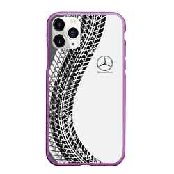 Чехол iPhone 11 Pro матовый Mercedes-Benz дрифт