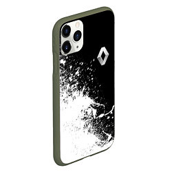 Чехол iPhone 11 Pro матовый Renault - Краска, цвет: 3D-темно-зеленый — фото 2