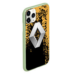 Чехол iPhone 11 Pro матовый Renault - Logo auto, цвет: 3D-салатовый — фото 2