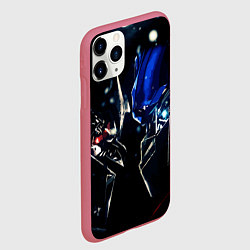 Чехол iPhone 11 Pro матовый Тансформеры Оптимус и Мегатрон 2022, цвет: 3D-малиновый — фото 2