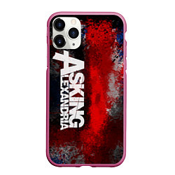 Чехол iPhone 11 Pro матовый Asking Alexandria British, цвет: 3D-малиновый