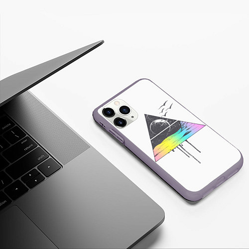 Чехол iPhone 11 Pro матовый Окно в неизвестность / 3D-Серый – фото 3