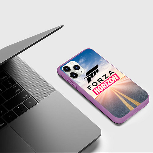 Чехол iPhone 11 Pro матовый Forza Horizon 5 Форза Хорайзен / 3D-Фиолетовый – фото 3