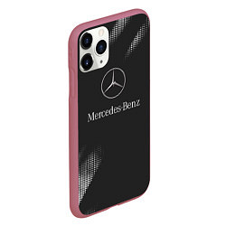 Чехол iPhone 11 Pro матовый Mercedes-Benz Мерс, цвет: 3D-малиновый — фото 2