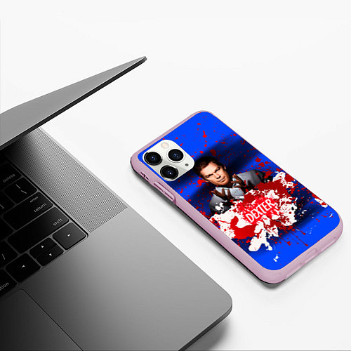 Чехол iPhone 11 Pro матовый Декстер Новая Кровь ДЕКСТЕР СЕРИАЛ / 3D-Розовый – фото 3